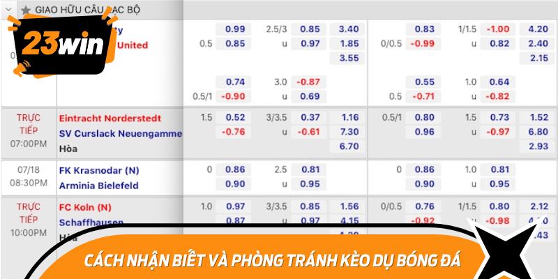 Cách nhận biết và phòng tránh kèo dụ bóng đá